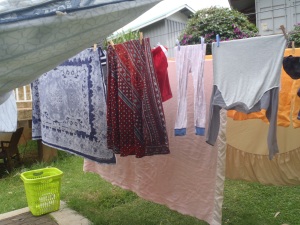 My new skirt hanging on the line.